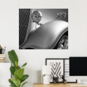 Foto für schwarze und weiße Autos Poster (Heimbüro)