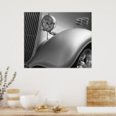 Foto für schwarze und weiße Autos Poster (Küche)