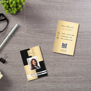 Foto für schwarzes Gold - Firmenlogo QR-Code Visitenkarte