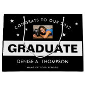 Foto für Schwarzweiß-Abschluss Große Geschenktüte (Vorderseite)