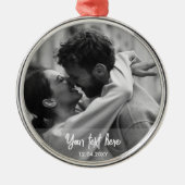 Foto für Schwarzweiß-Weihnachtsvorlage Ornament Aus Metall (Vorne)