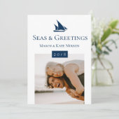 Foto für Seas & Greetings Single Feiertagskarte (Stehend Vorderseite)