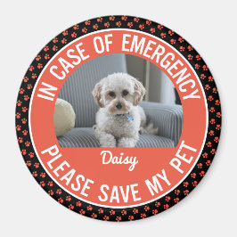 Foto für Sicherheitshinweis und Notruf für Haustie Magnet