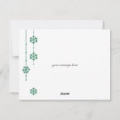 Foto für Snowflakes Feiertagskarte (Rückseite)