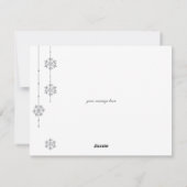 Foto für Snowflakes Feiertagskarte (Rückseite)