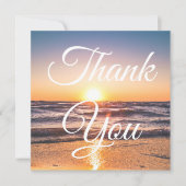 Foto für Sonnenuntergang mit klassischer Schrift (Vorderseite)