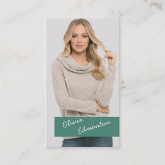Foto für Stylist Foto Minimalistische Vorlage Visitenkarte