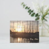 Foto für Sunset Boats in der Bucht Postkarte (Stehend Vorderseite)