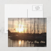 Foto für Sunset Boats in der Bucht Postkarte (Vorne/Hinten)