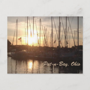 Foto für Sunset Boats in der Bucht Postkarte