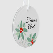 Foto für Tante Holiday Ornament (Vorderseite)
