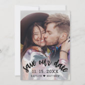 Foto für Termine Moderne Skripthochzeit gerettet Save The Date (Vorderseite)