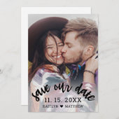 Foto für Termine Moderne Skripthochzeit gerettet Save The Date (Vorne/Hinten)