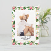 Foto für tropische Abschluss Dankeskarte (Stehend Vorderseite)