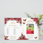 Foto für Veranstaltungen des Red Floral Quinceaner (Stehend Vorderseite)