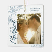 Foto für Verheiratete Schneeflocken Keramikornament (Links)