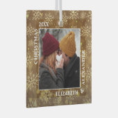 Foto für verheiratete Schneeflocken Ornament Aus Glas (Vorderseite Rechts)