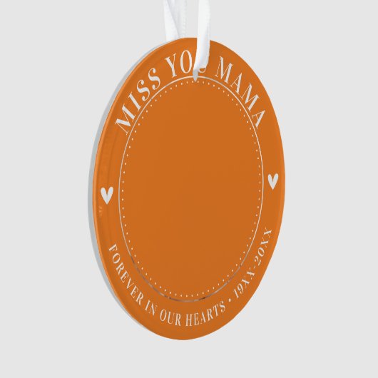 Foto für verlorenes Memorial Keepake Modern Ornament (Vorderseite)