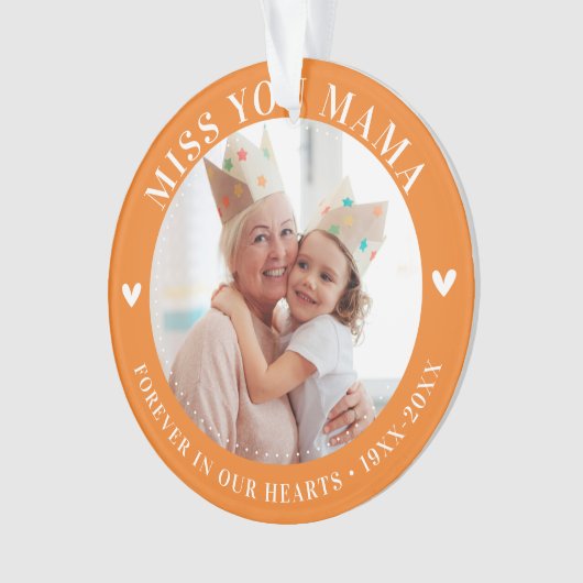 Foto für verlorenes Memorial Keepake Modern Ornament (Vorderseite)