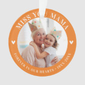 Foto für verlorenes Memorial Keepake Modern Ornament (Vorderseite)