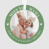 Foto für verlorenes Memorial Keepake Modern Ornament (Rückseite)