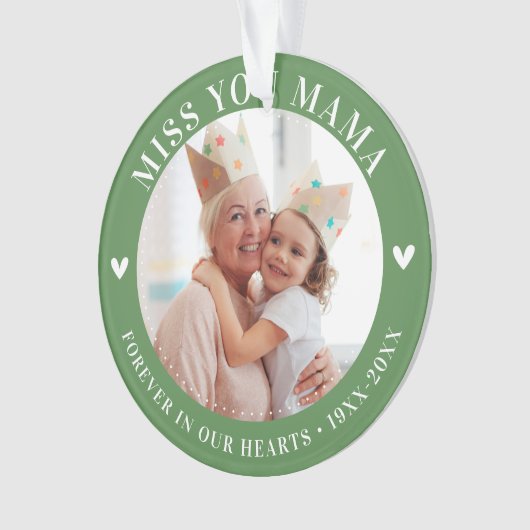 Foto für verlorenes Memorial Keepake Modern Ornament (Vorderseite)