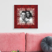 Foto für Vintage Rote Rose Leinwanddruck (Insitu (Wohnzimmer))