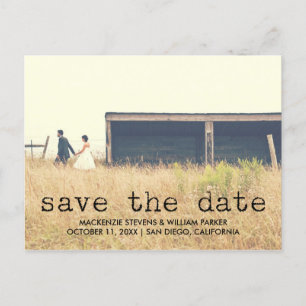 Foto für Vintage Schreibmaschine Save the Date Ankündigungspostkarte