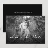 Foto für Vintages Handschriftenschreiben Save the  Date (Vorne/Hinten)