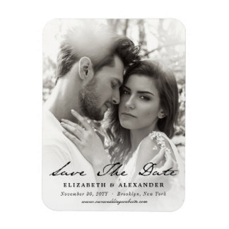 Foto für Vintages Handschriftzeichen Save the Date Magnet