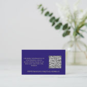 Foto für Violet- und Goldmuster-Hochzeiten RSVP QR Begleitkarte (Stehend Vorderseite)
