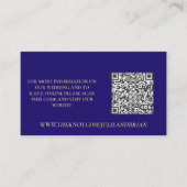 Foto für Violet- und Goldmuster-Hochzeiten RSVP QR Begleitkarte (Vorderseite)