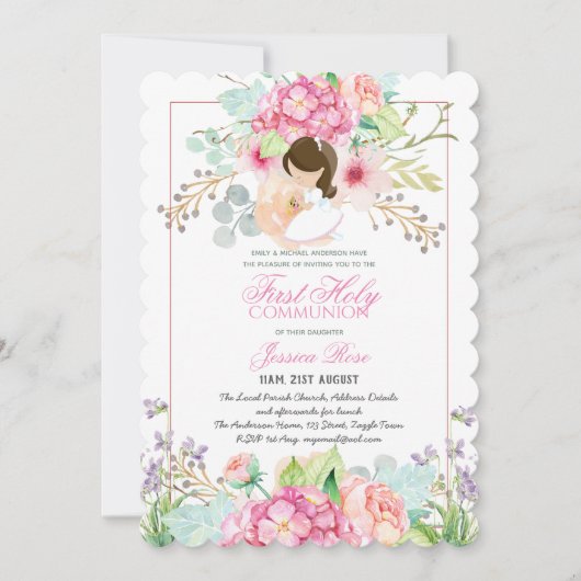 Foto für Wasserfarben Erste Kommune Einladung (Vorderseite)