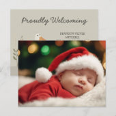 Foto für Wasserfarben Kinderankündigung - Karte (Vorne/Hinten)