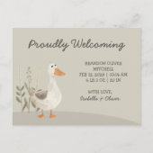 Foto für Wasserfarben Kinderankündigung - Karte (Rückseite)