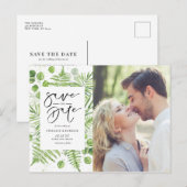 Foto für Wasserfarben Save the Date Ankündigungspostkarte (Vorne/Hinten)