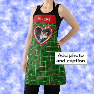 Foto für Weihnachten rot grün Schürze