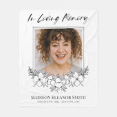 Foto für weiße Blume im liebenden Speicher Fleecedecke (Vorderseite)