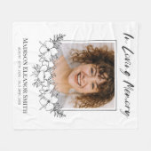 Foto für weiße Blume im liebenden Speicher Fleecedecke (Vorderseite (Horizontal))