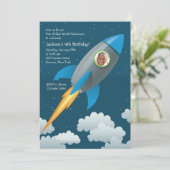 Foto für Weltraumreisende Einladung (Stehend Vorderseite)