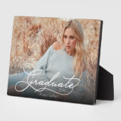 Foto für White Script-Abschluss Fotoplatte (Seite)