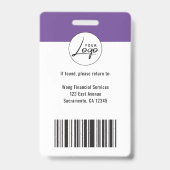 Foto für wichtige Firmenlogo-Mitarbeiter Ausweis (Rückseite)