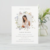 Foto für Wiesenblumenkranke Brautparty laden Dankeskarte (Stehend Vorderseite)