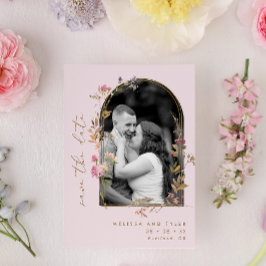 Foto für Wildblumen mit Blush und Gold Arch Save The Date