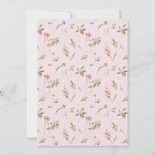 Foto für Wildblumen mit Blush und Gold Arch Save The Date (Rückseite)