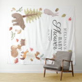 Foto für Woodland Animals Baby Dusche Stand Hinter Wandteppich (Beispiel (Horizontal))