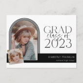 Foto für zeitgenössische Chic-Abschluss Ankündigungspostkarte (Vorderseite)