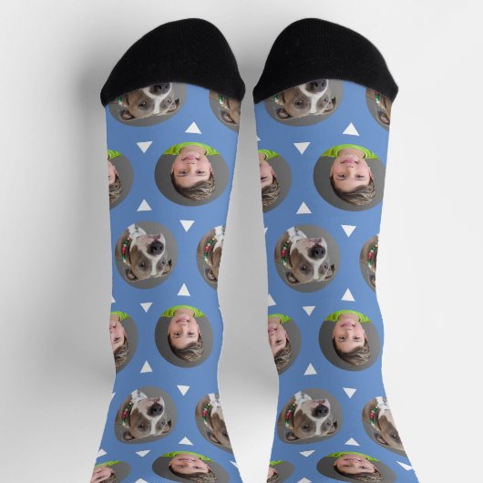 Foto für zwei Fotos Kind oder Haustier Socken (Oben)