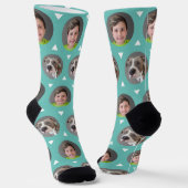Foto für zwei Fotos Kind oder Haustier Socken (Gewinkelt)