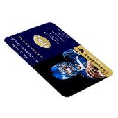 Foto Fußball Spieler Graduierungsparty blau Magnet (Rechte Seite)